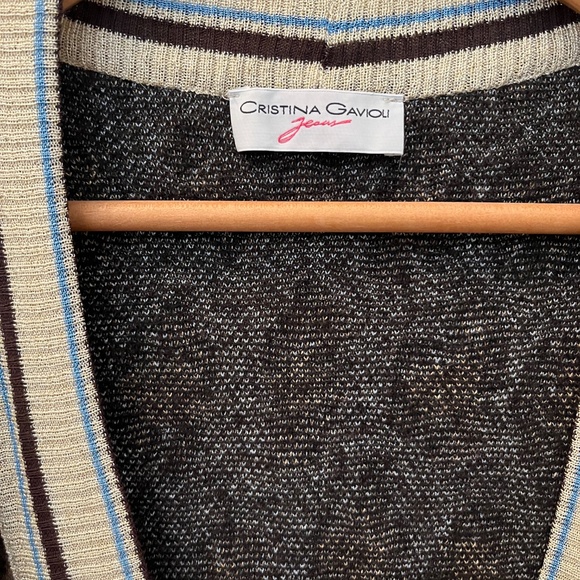 Cristina Gavioli 'Jeans' Long Leopard Print Cardigan - Picture 3 of 4